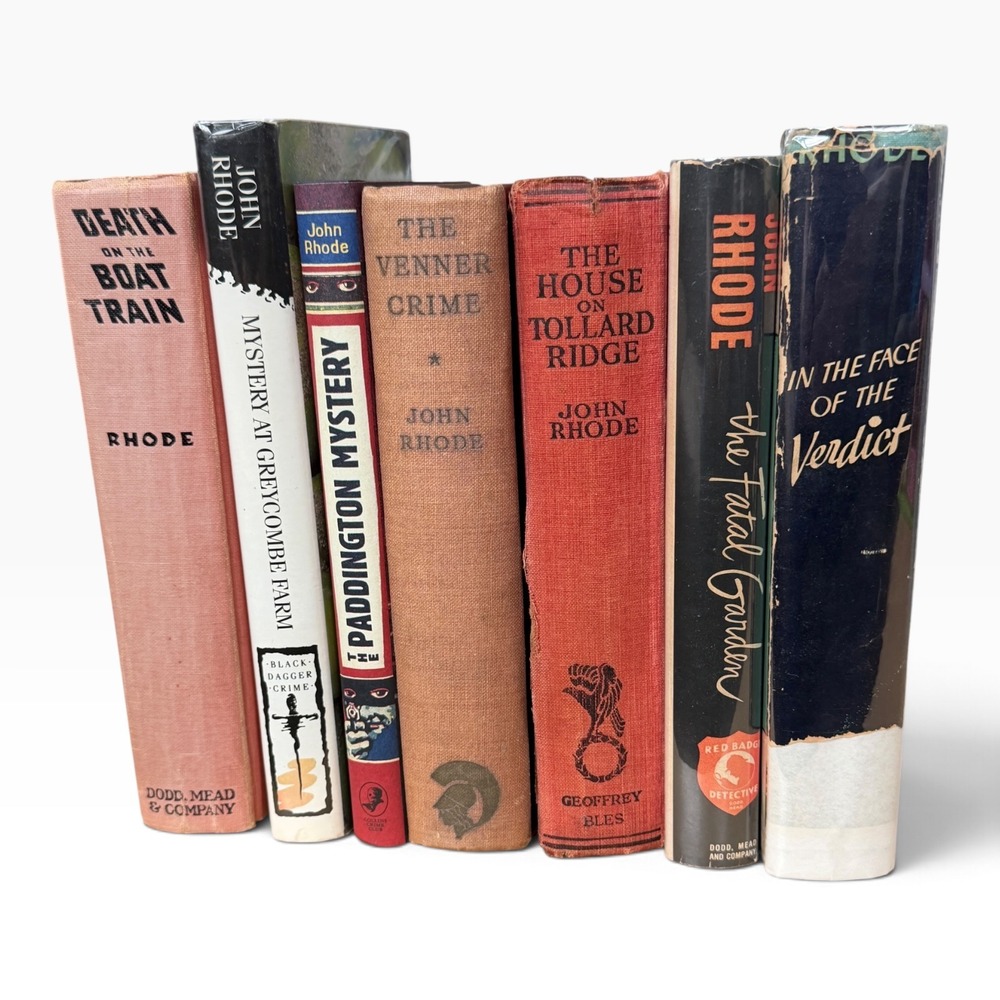 7 John Rhode Dr Priestley Mystery Books Vintage Hardcover Collection Set